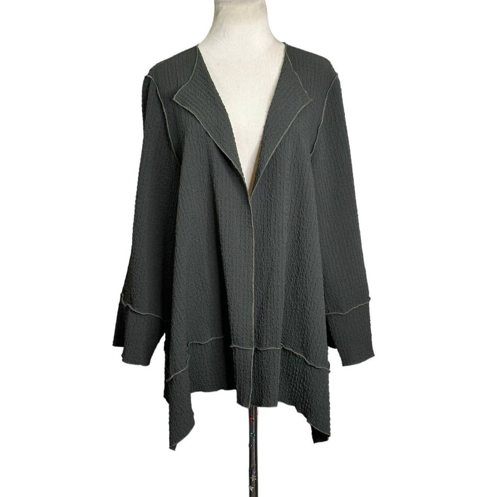 Connie’s Moon Light dark green long sleeves open front cardigan XL